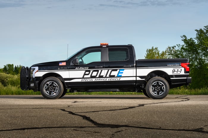 Ford Introduces America's First-Ever Electric Police Pickup