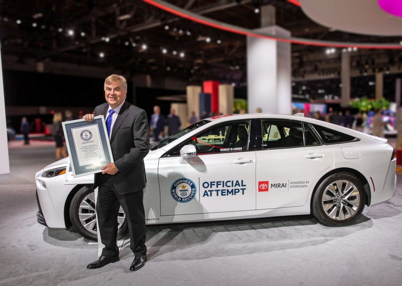 Toyota Mirai Hydrogen Fuel Cell Sets Guinness World Record