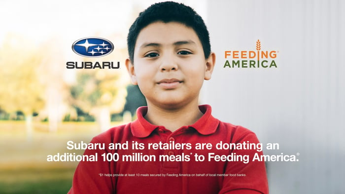 Subaru Donates 100 Million Meals to Feeding America