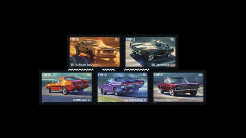 Get Your Pony Car Forever Postage Stamps Soon