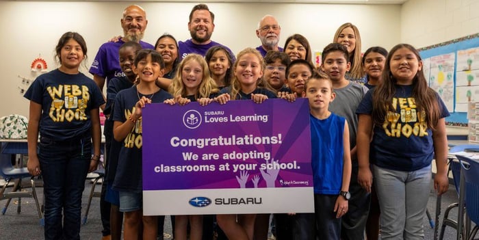 Subaru & Its Dealers Will Help 750,000 Students Across America This Year