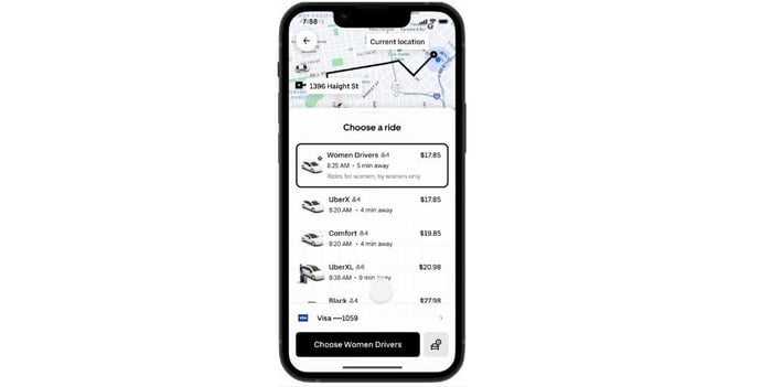 Uber Announces Women Preferences   